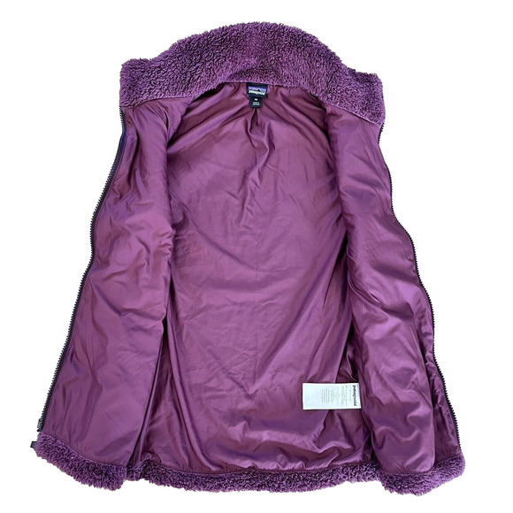 Patagonia Los Gatos Fleece Teddy Vest Purple Plum Women's XS - Picture 4 of 7